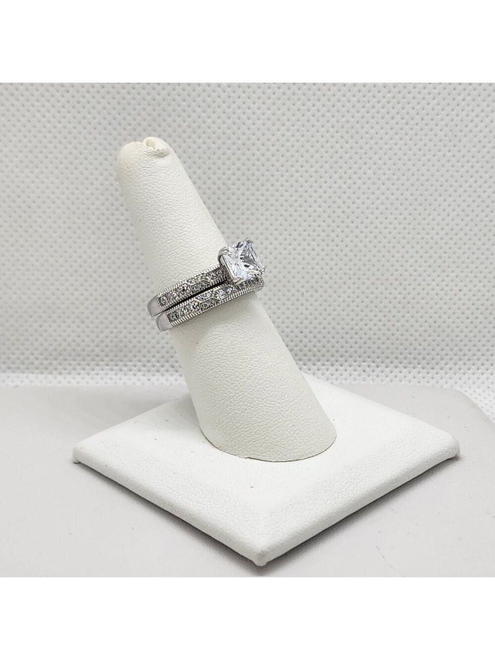 Brand New Sterling Silver 925 2pcs Gemstone Ring